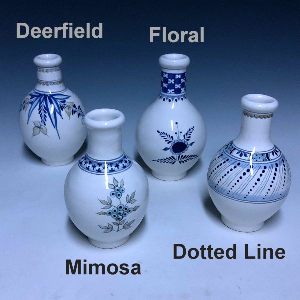 Vases, small labeled a
