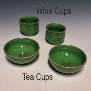 Wine Tea cups, green