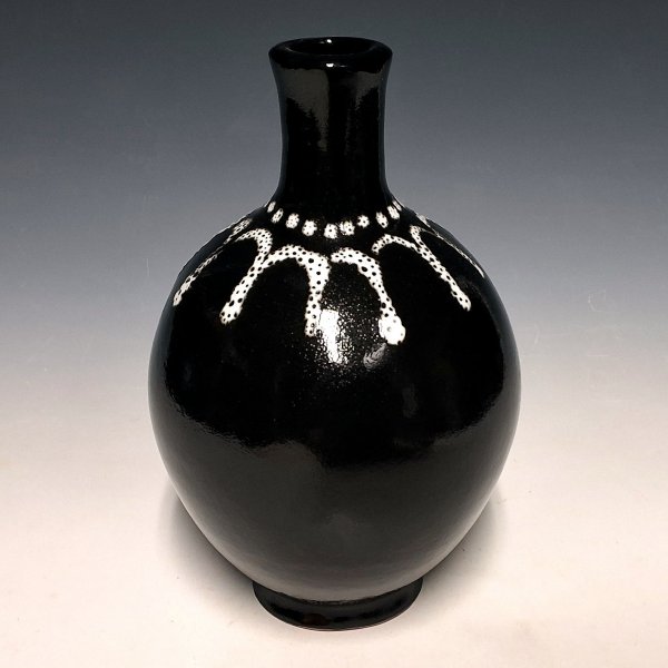 Bottle Vase, Black and White