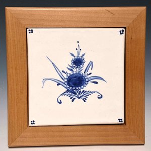 Framed Tile, 4x4, Floral