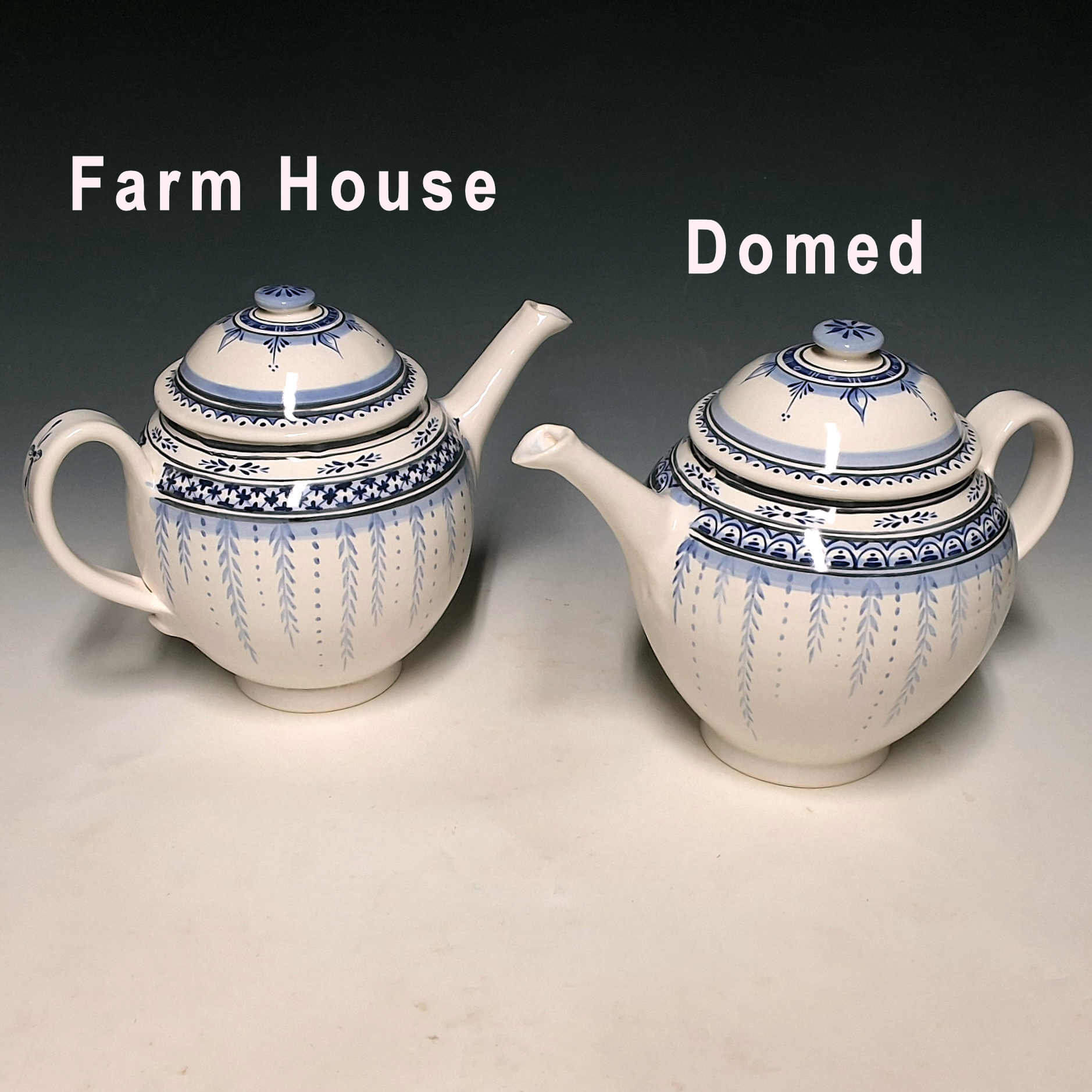 Teapots, Manganese and Cobalt